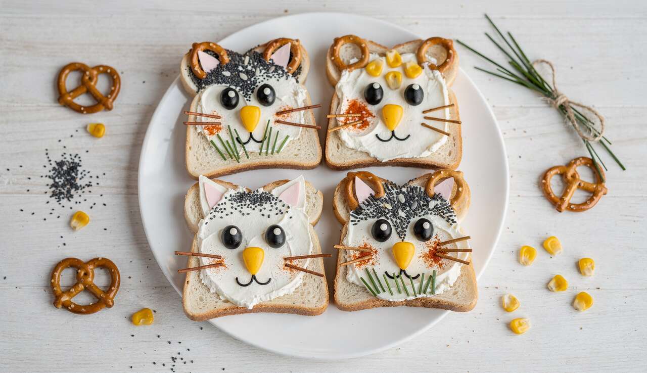 Tartines Animaux au Fromage Frais : recette Créative pour Enfants
