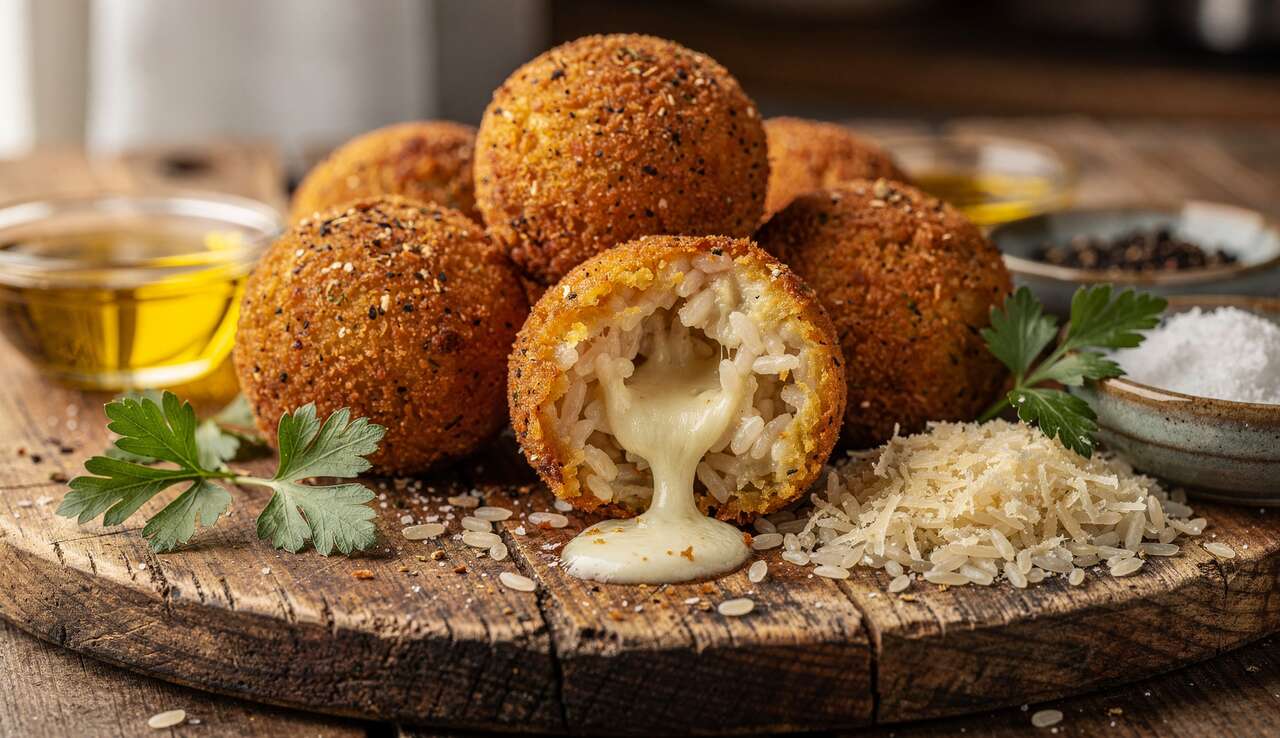Arancinis au four sans viande : recette gourmande