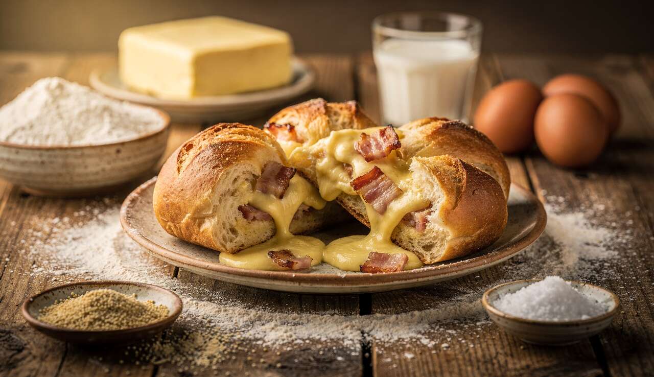 Délicieuses brioches au fromage à raclette et lardons : la recette facile