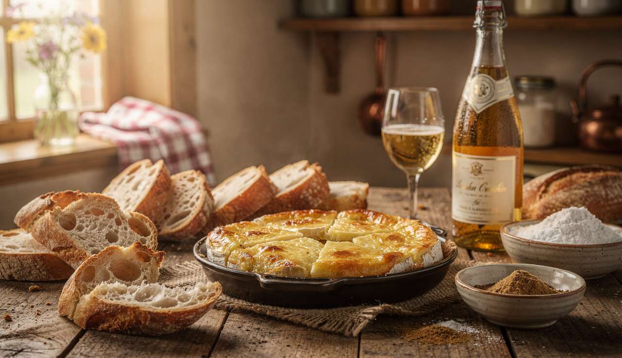 Fondue au camembert et cidre : recette gourmande