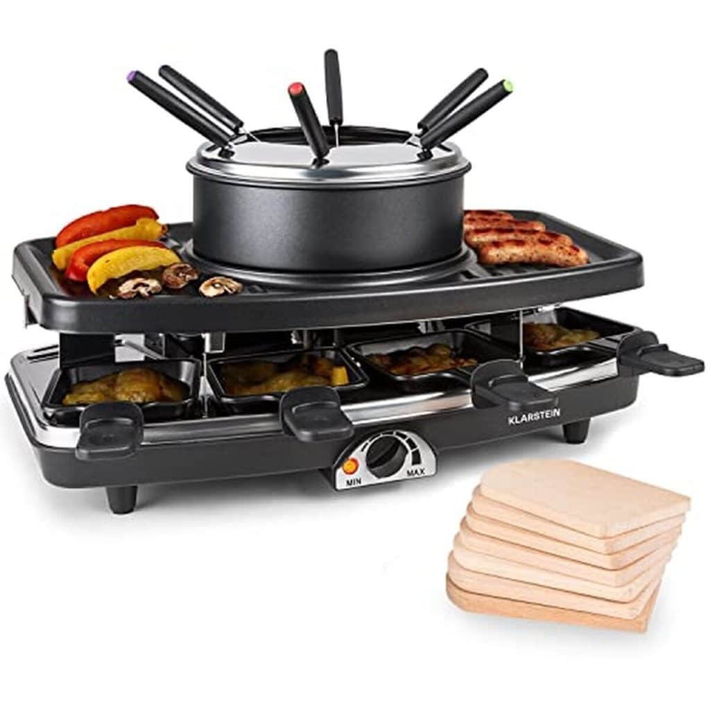 Test Klarstein raclette & fondue 3-en-1 : 1100W polyvalence