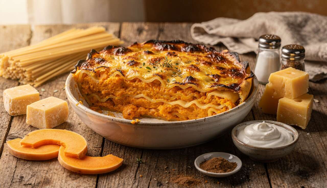 Lasagne de courge butternut et Gouda : une recette gourmande et facile