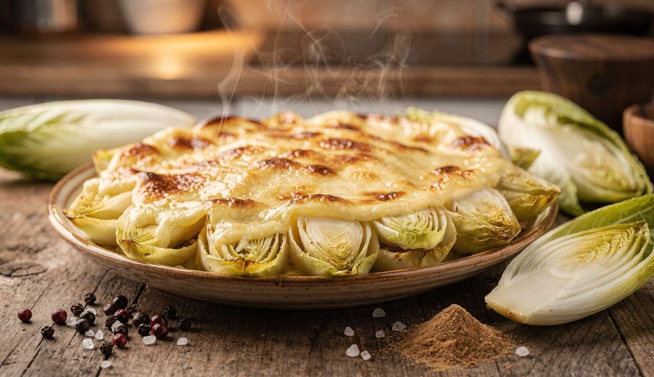 Gratin d'endives au fromage à raclette : recette savoureuse