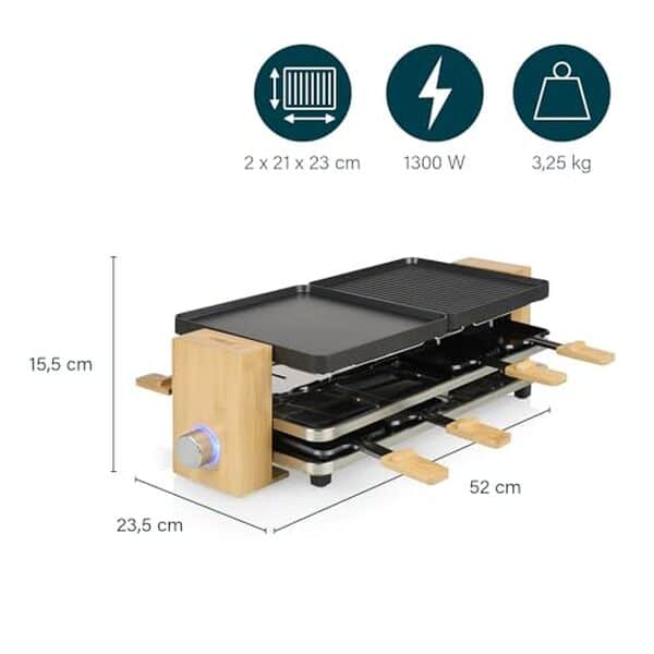 Découvrez pourquoi le Princess Pure 8 est parfait pour vos soirées raclette grâce à sa performance et sa capacité à régaler jusqu'à 8 convives pour des moments conviviaux réussis.