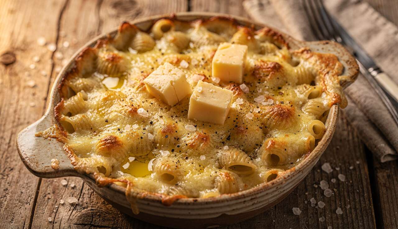 Gratin de coquillettes au fromage à raclette : la recette savoureuse