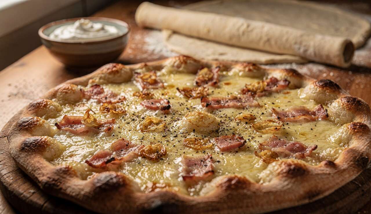 Recette : pizza au Reblochon savoureuse