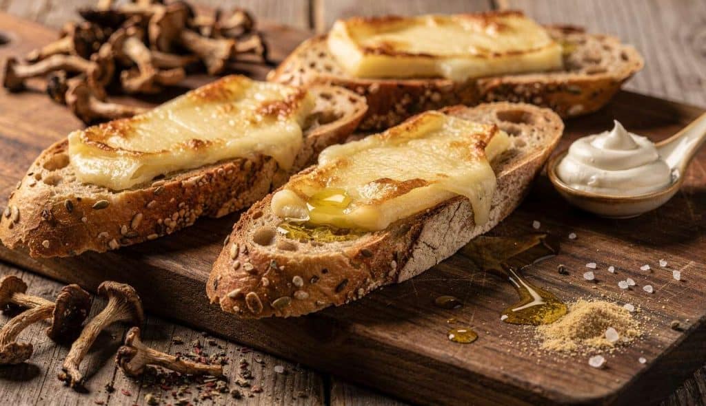 Tartines sylvestres au fromage à raclette : une recette gourmande