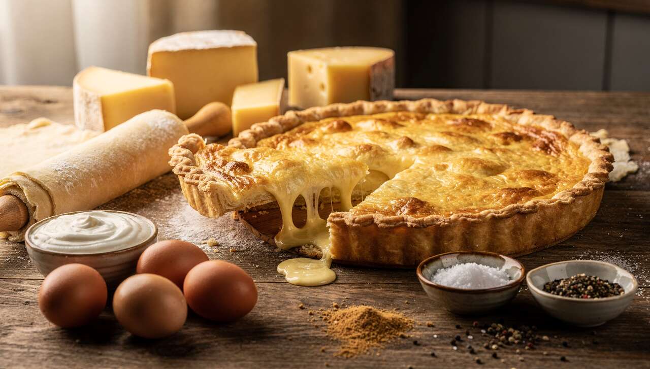 Recette de quiche au fromage à raclette