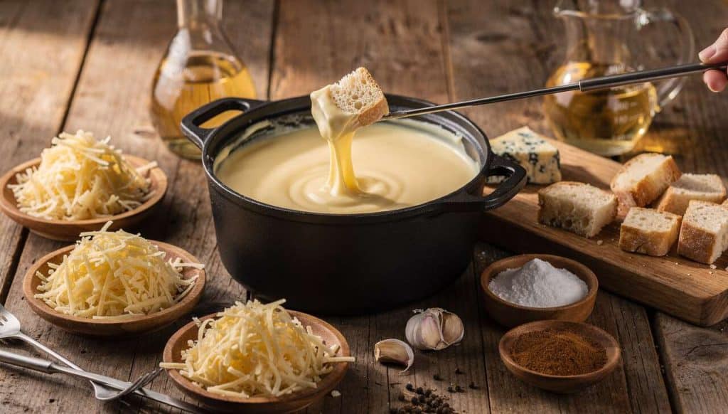 Recette Fondue aux 4 Fromages : préparation et Astuces