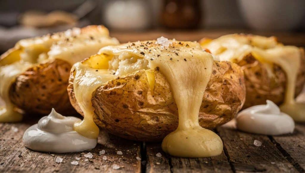 Pommes de terre farcies au fromage à raclette : recette savoureuse