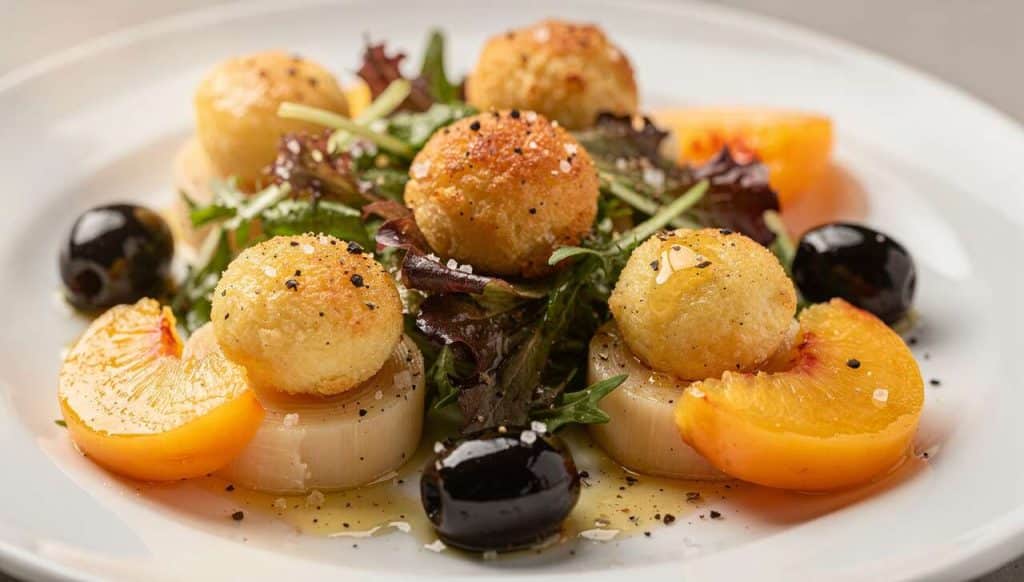 Salade printanière aux billes de fromage : recette facile et savoureuse