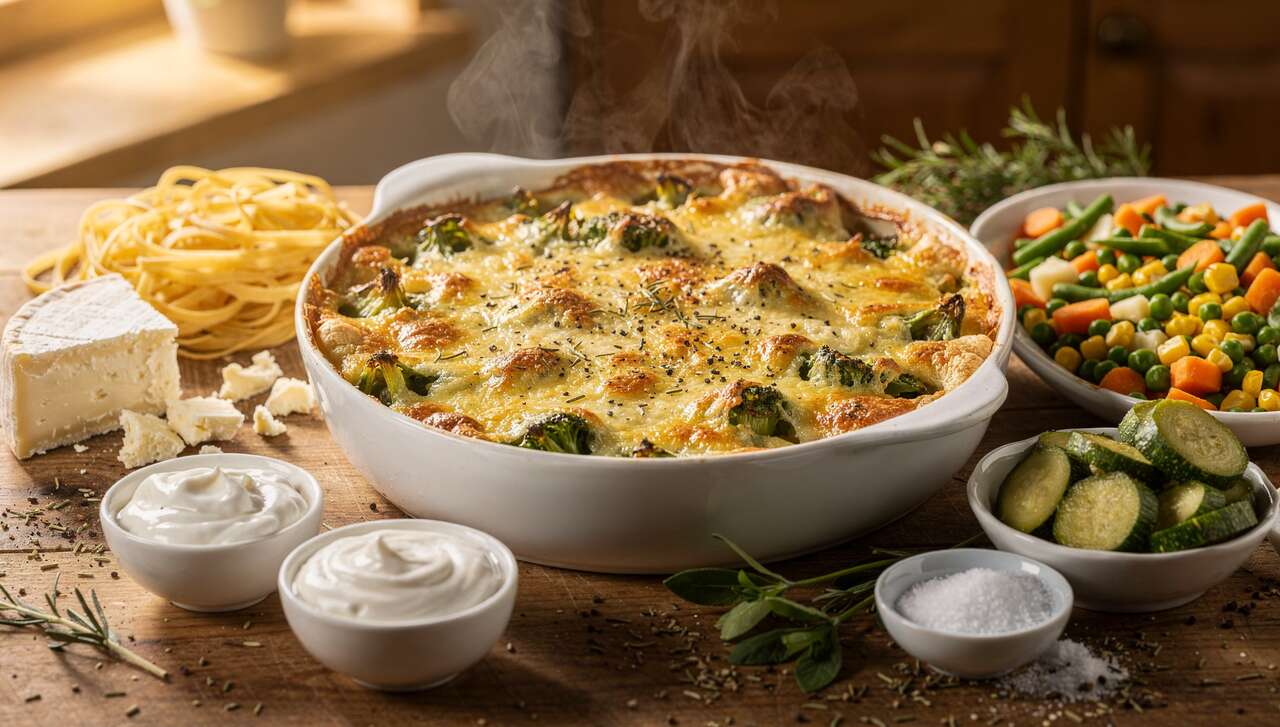 Gratin printanier au fromage frais : recette savoureuse