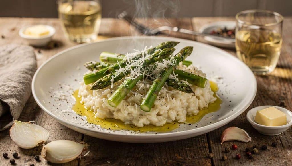 Risotto aux asperges vertes et parmesan : une recette gourmande