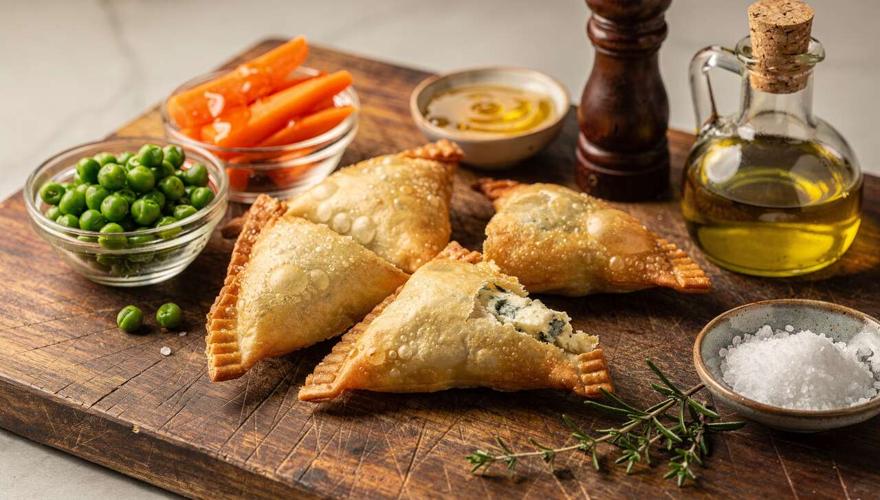 Samoussas au Roquefort et légumes de printemps : recette gourmande et facile