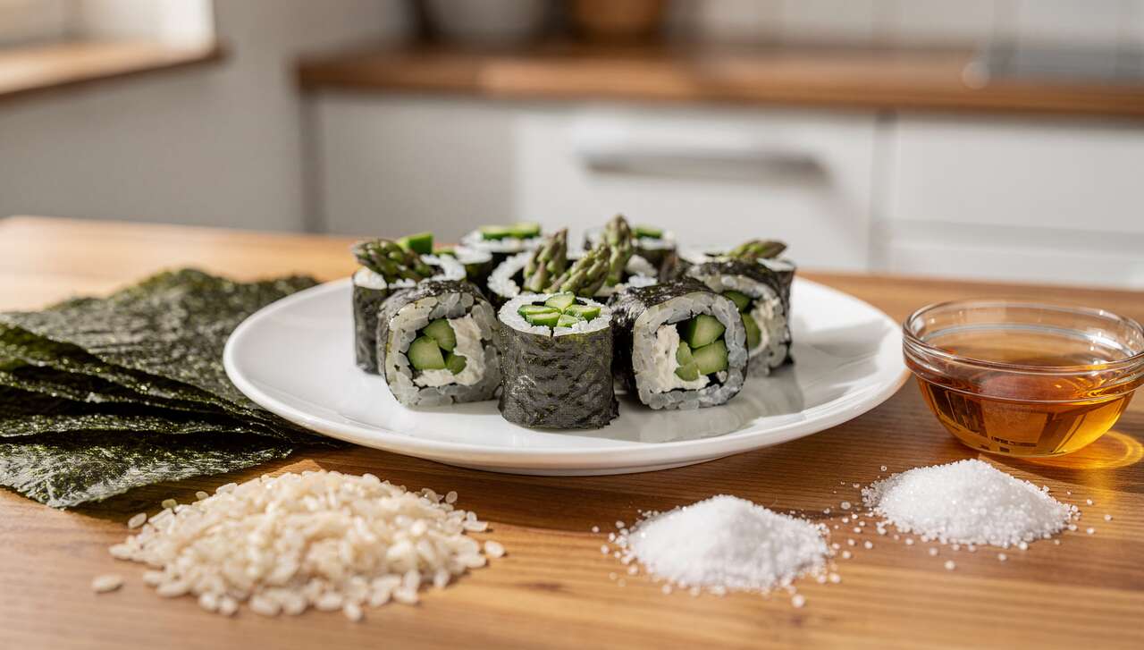 Makis au fromage frais et asperges vertes : recette gourmande