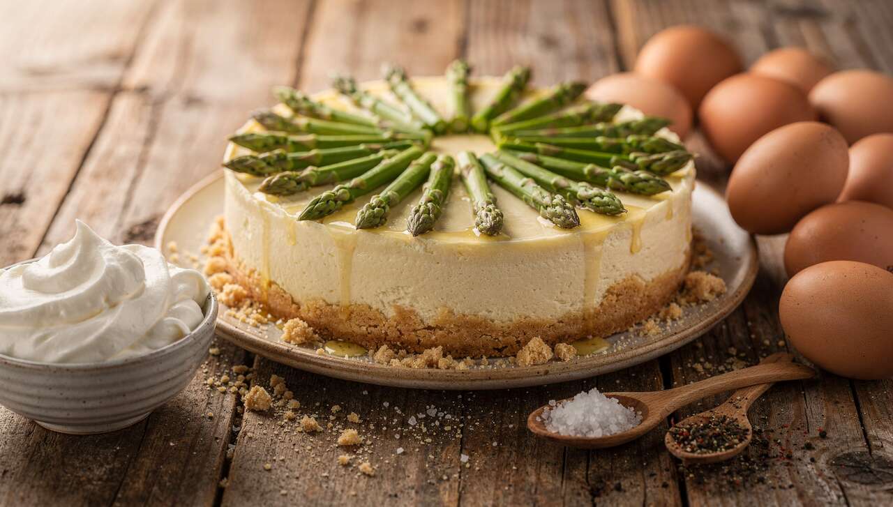 Cheesecake aux asperges : la recette au fromage frais