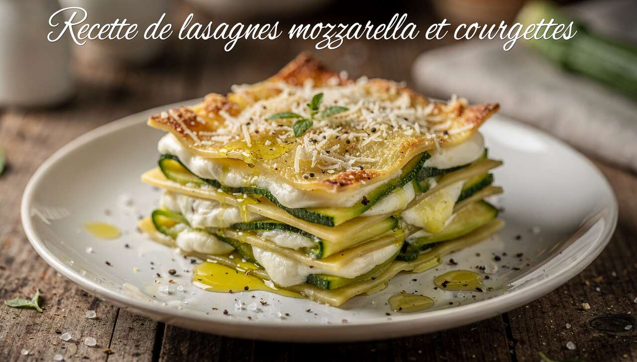 Recette de lasagnes mozzarella et courgettes