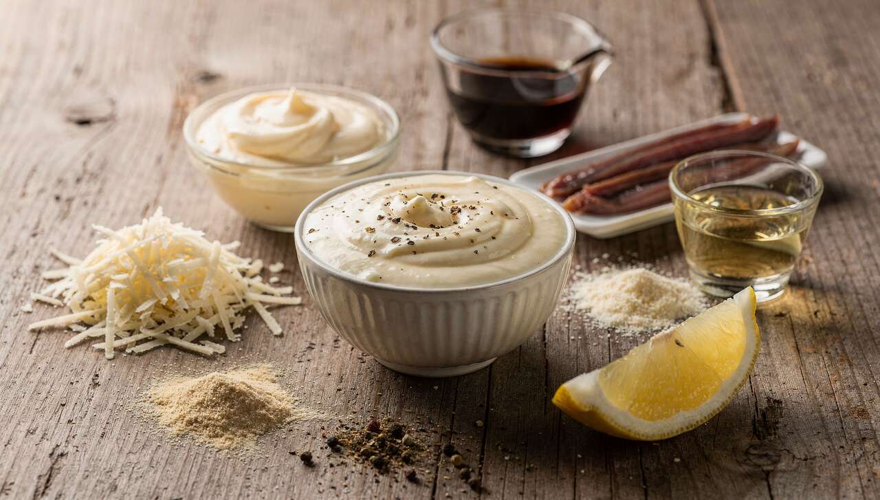 Recette de sauce césar maison au parmesan pour salades savoureuses