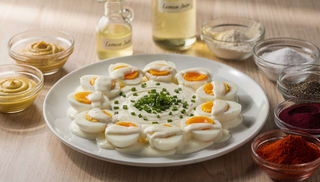 Recette : œufs de caille, sauce fromage frais et ciboulette