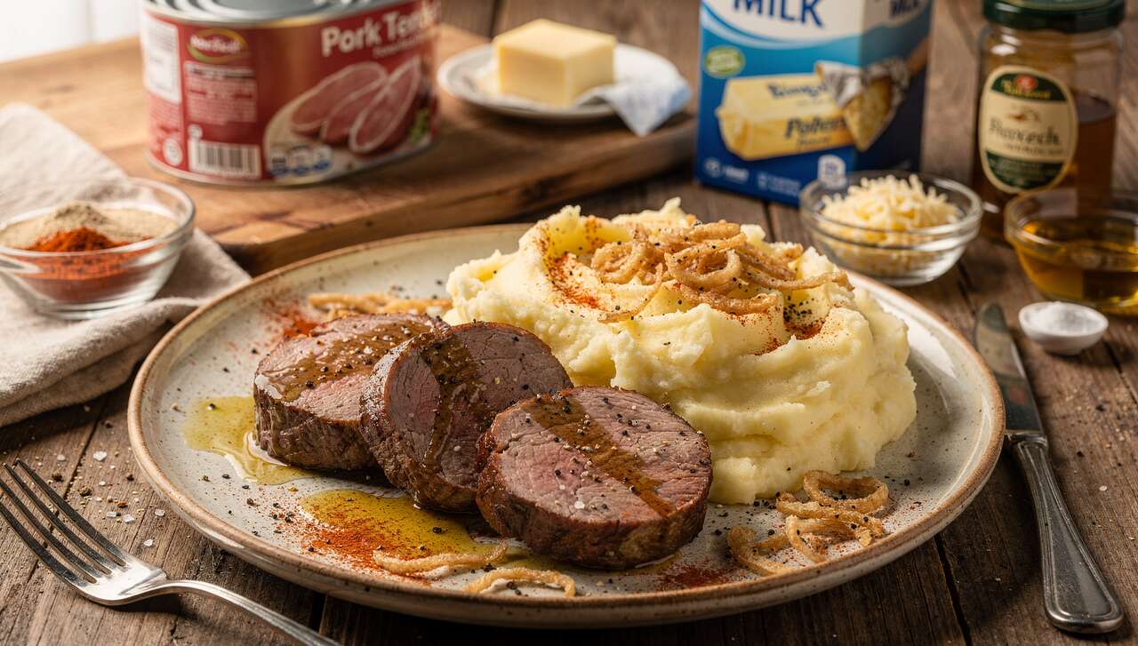 Filet mignon et purée de pommes de terre au fromage : recette savoureuse