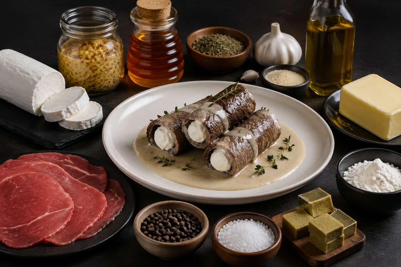 Roulés de bœuf au fromage de chèvre : recette gourmande