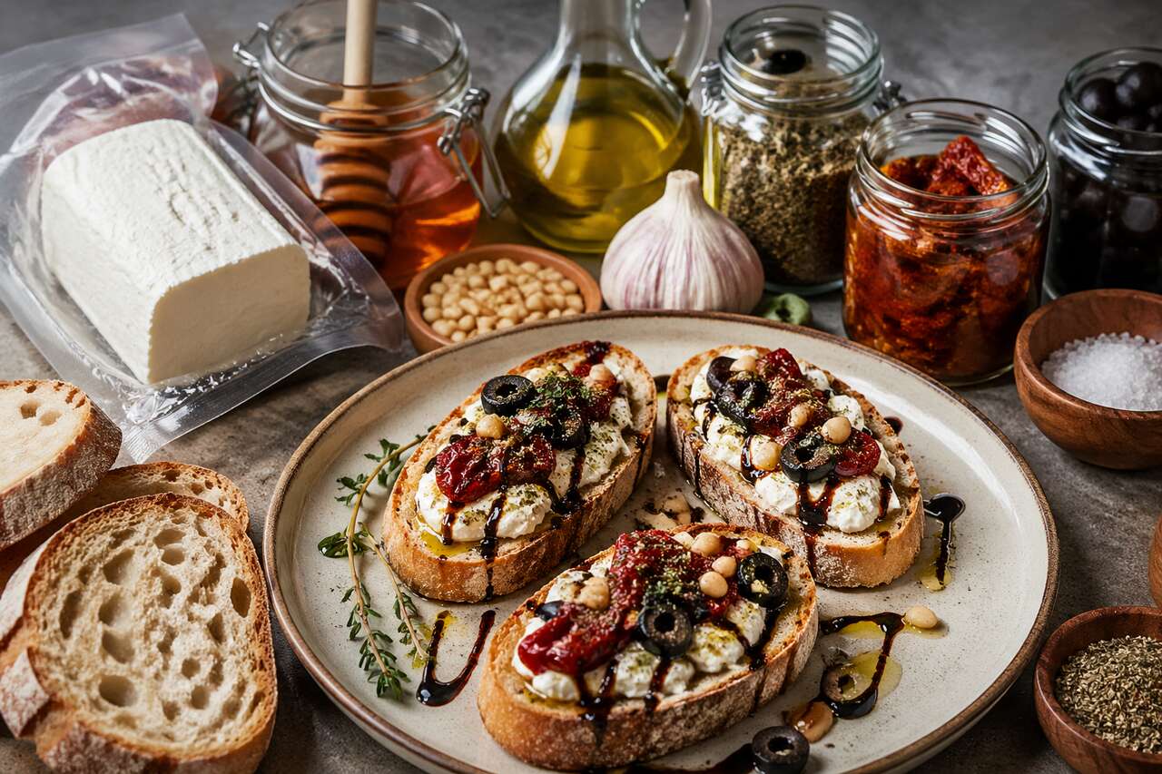 Bruschetta au fromage de chèvre : recette savoureuse