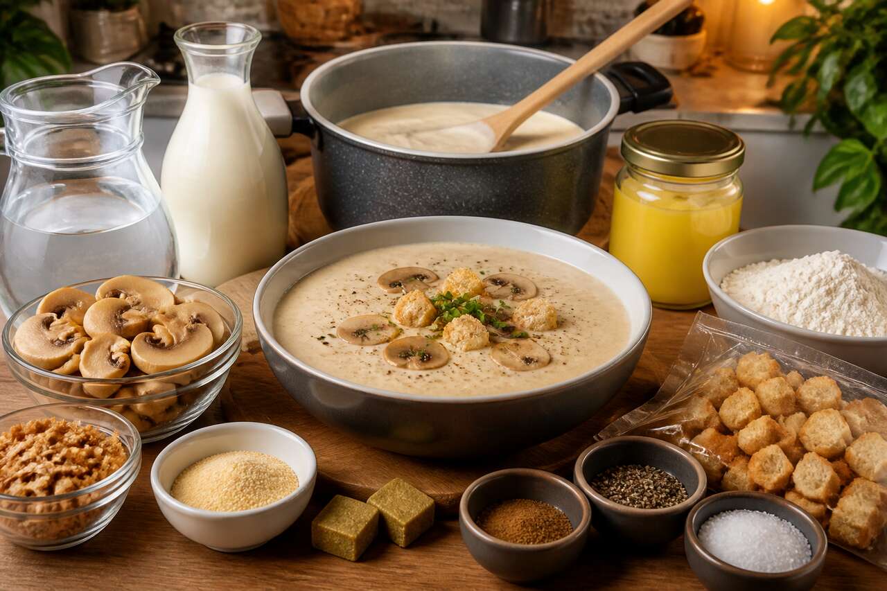 Velouté de champignons à la crème de bleu : recette savoureuse