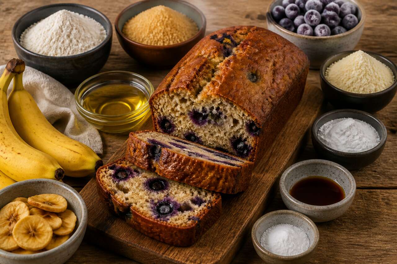 Banana Bread Myrtilles Et Fromage Frais : recette gourmande