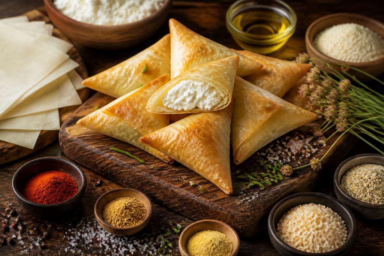Recette : samoussas au fromage frais