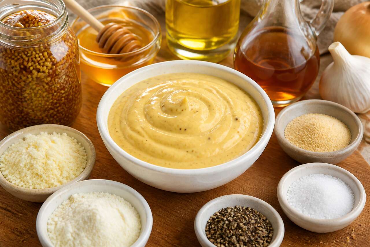Sauce moutarde à l'ancienne et fromage frais : recette savoureuse