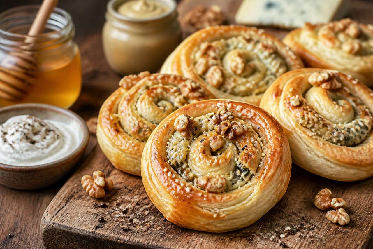 Rouleaux feuilletés au Bleu : recette gourmande