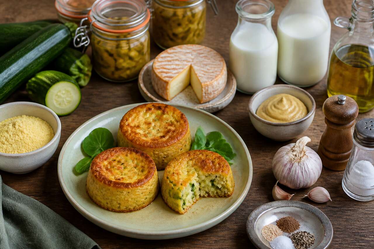 Recette : petits flans de courgettes au Maroilles