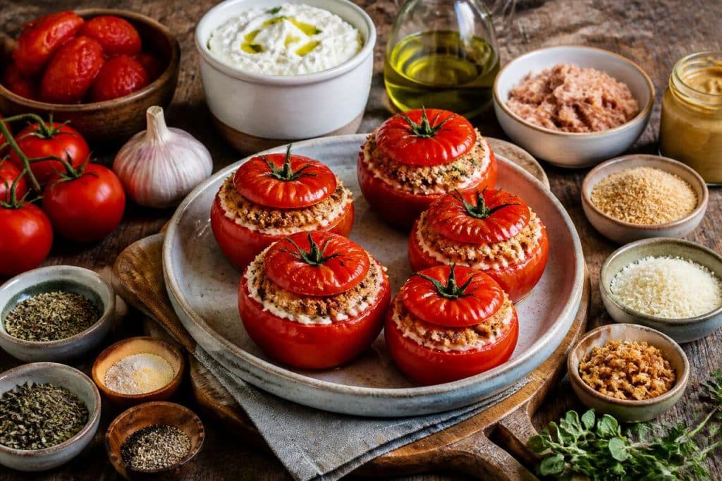 Tomates farcies : recette gourmande au fromage frais