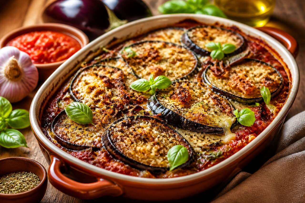 Gratin d'aubergines au parmesan : la recette savoureuse