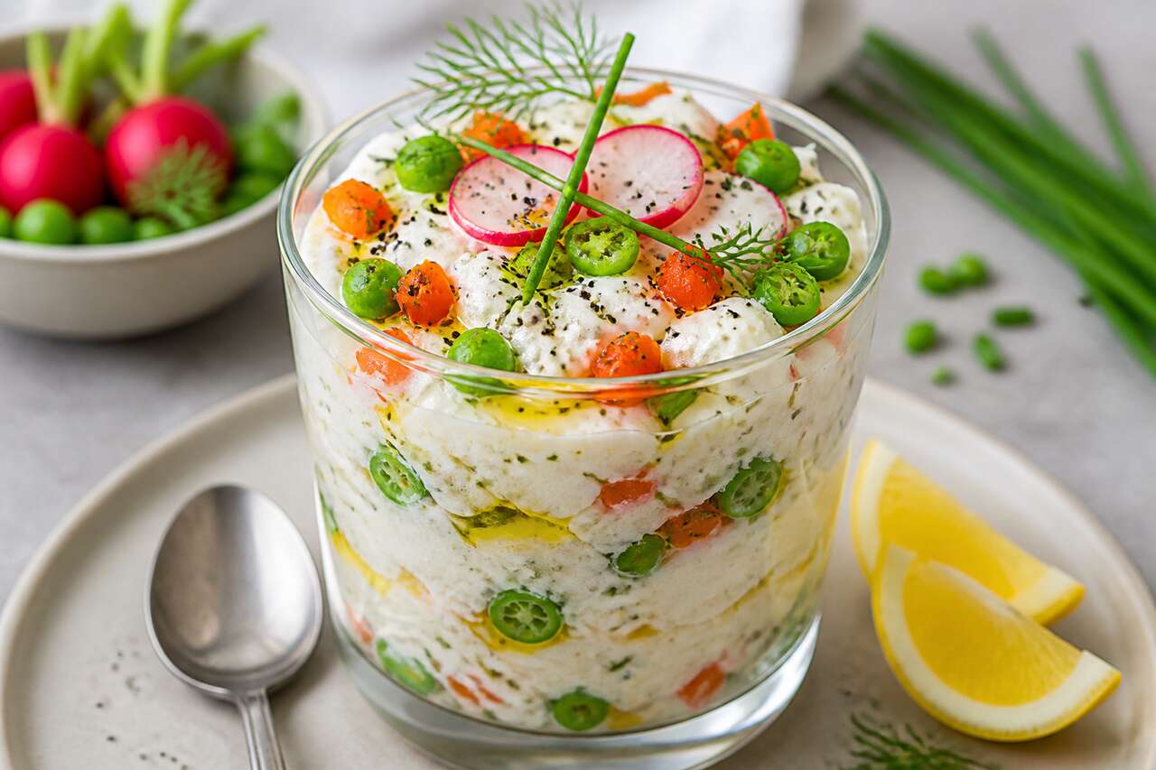 Verrine primeur au fromage frais : recette gourmande