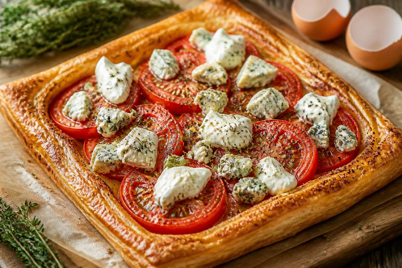 Tarte à la tomate et au bleu : recette gourmande