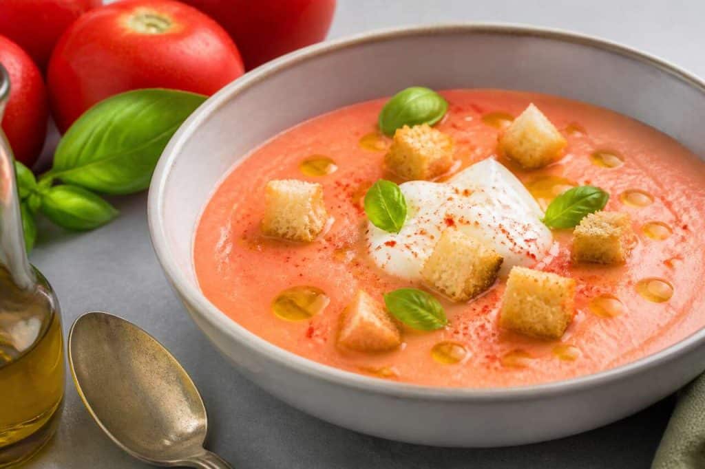 Recette de gaspacho au fromage frais