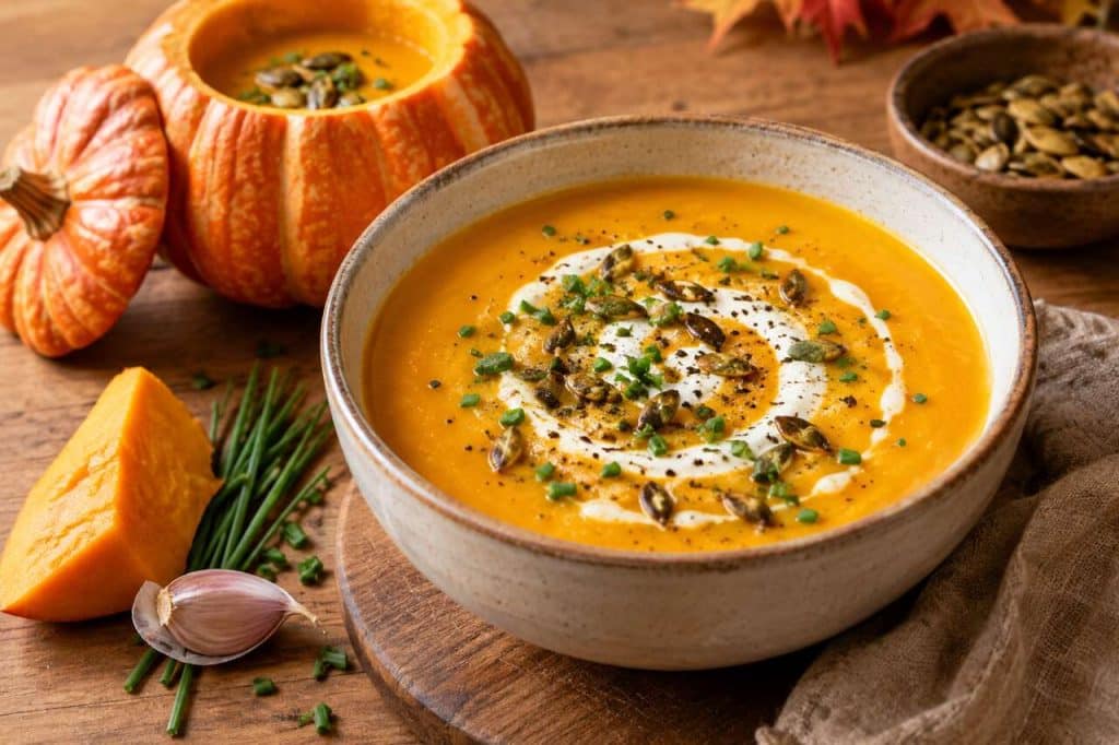 Soupe de potimarron au fromage : recette savoureuse et facile