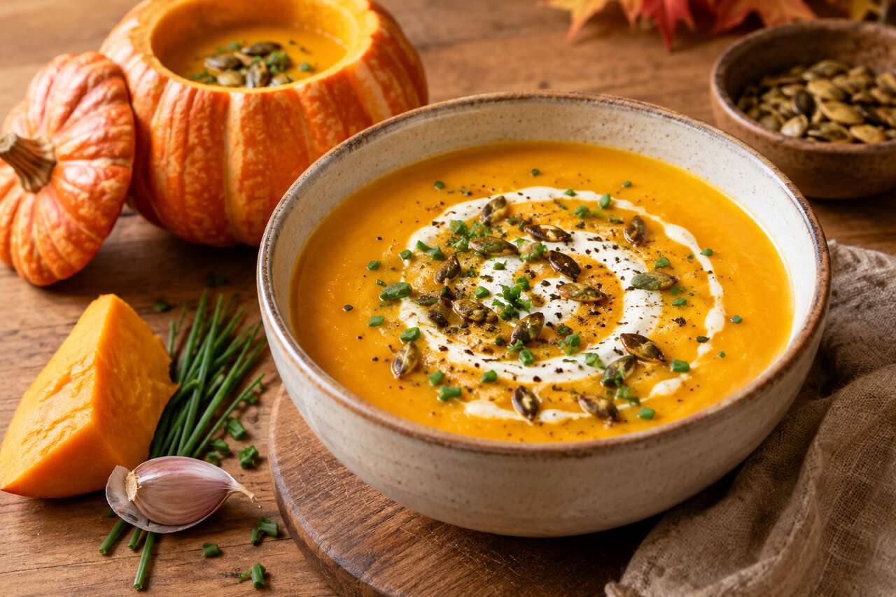 Soupe de potimarron au fromage : recette savoureuse et facile
