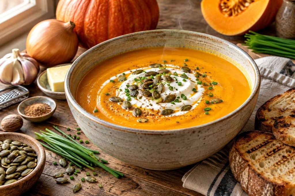 Soupe de potiron au mascarpone : recette gourmande