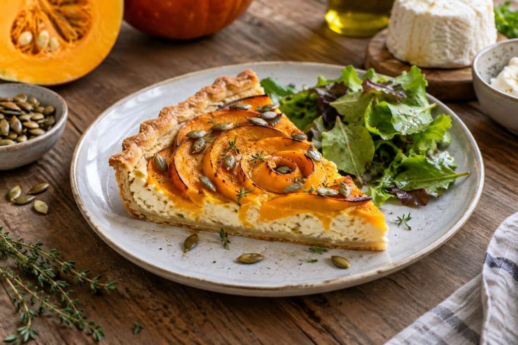 Tarte au potimarron et fromage frais : recette gourmande